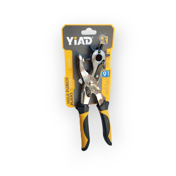 Yiad 9" 230mm Professional Hole Punch Pliers W/ 6 Hole Sizes