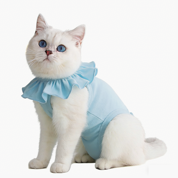 Cat Recovery Suit Pet Clothe for Spay Abdominal Wounds Kitten Onesie Shirt