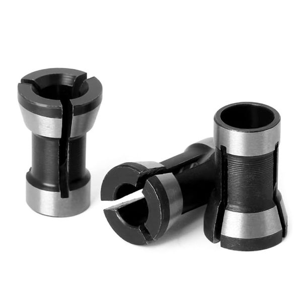 Set of 3 Trimmer Collet Adapters,Router Collet Chuck 6mm 6.35mm 8mm