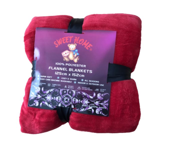 Plain Flannel Blankets - Queen