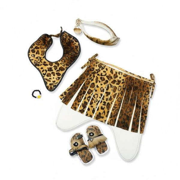 Zulu Traditional Set 5-Piece Cultural Outfit for 2 to 3yrs old Boys