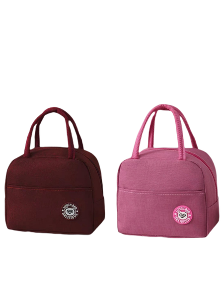 2 Pack Foil Lunch Bag Tote Set