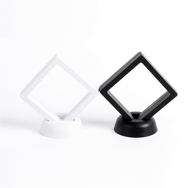 30Pcs 3D Floating Coin Display Frame Stand Storage Boxes A