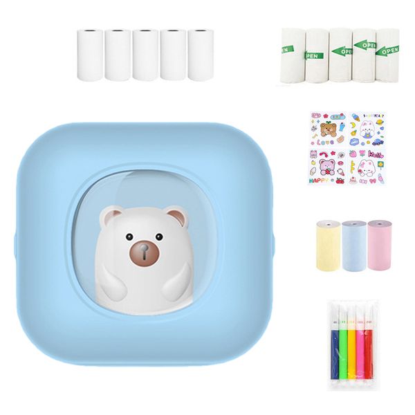 Portable Bluetooth Thermal Mini Printer Inkless Sticker Maker with Paper