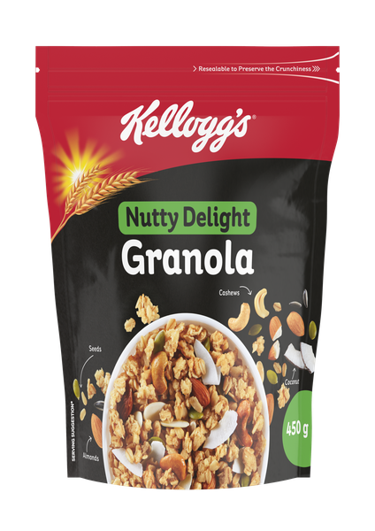 Kelloggs Granola Nutty Delight Cereal 450G