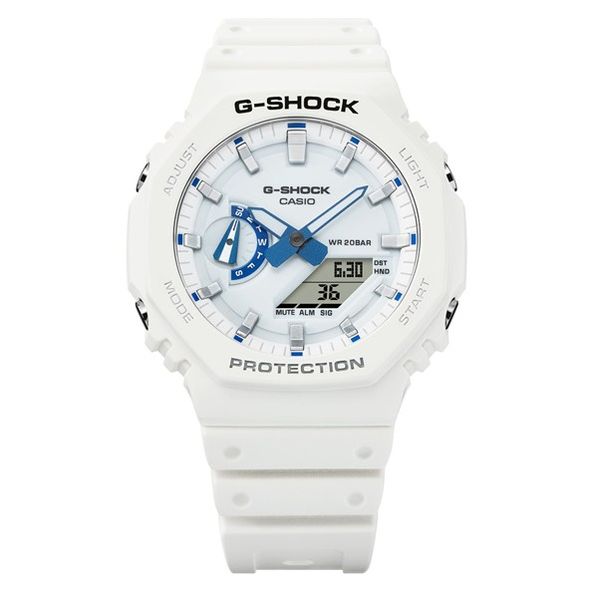 Casio G-Shock GA-2100HDS-7ADR -Hidden Glow Series -"CasiOak" - White &amp; Neon