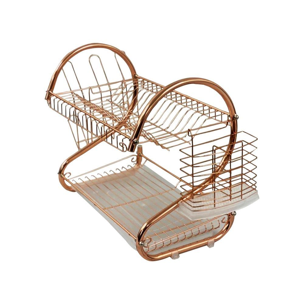 2 Tier of Stainless Rose Gold Dish Rack Buy Online in South Africa