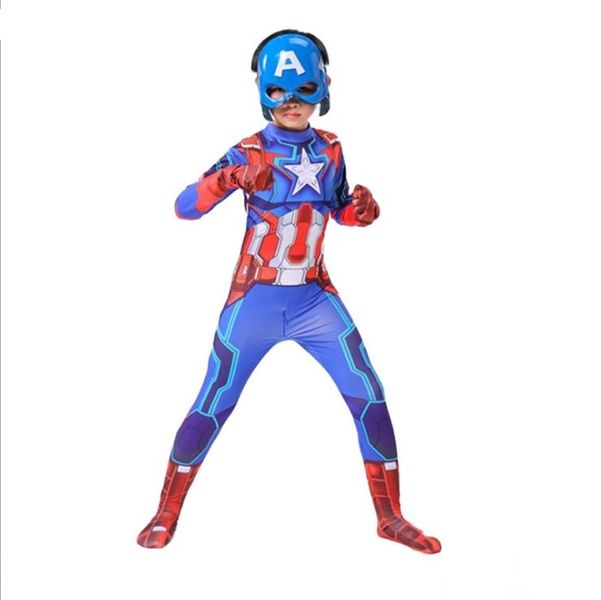 Kid's Captain America Inspired Spandex Costume