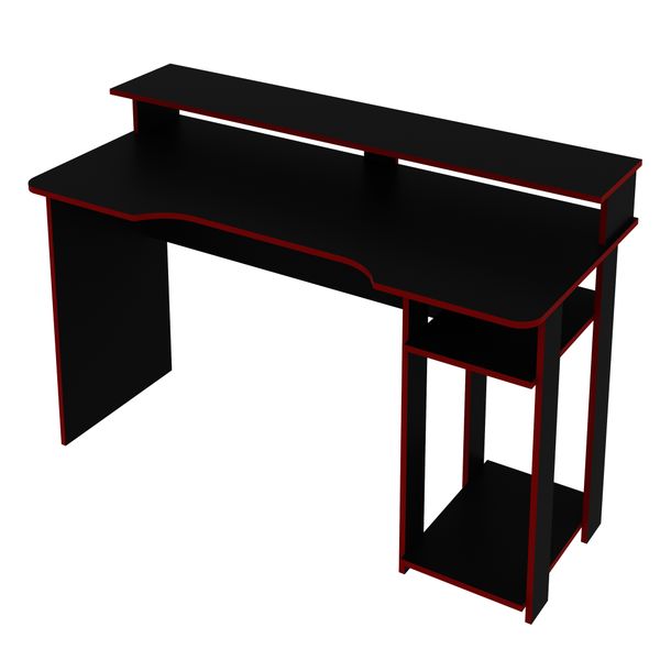 Techno Mobili Desk Gamer Station Black &amp; Red / Preto &amp; Vermelh
