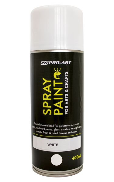 Pro-Art Craft Spray Paint - White - 400ml