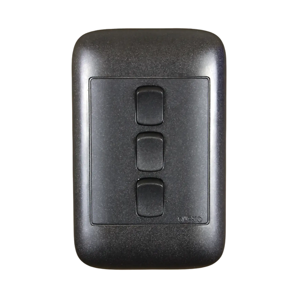 Onesto Oracle 4x2 3Lever 1Way Black Switch