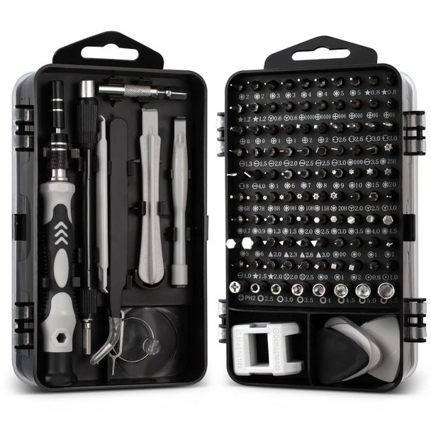 115 Piece Precision Screwdriver &amp; Bits Tool Set