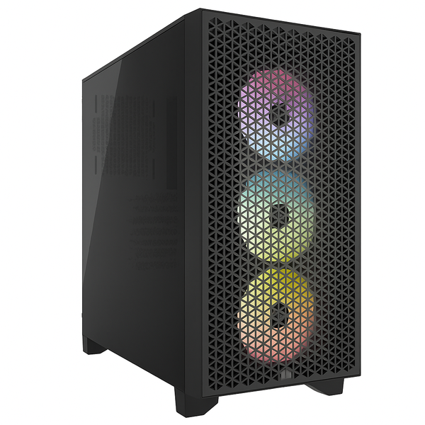 Corsair 3000D RGB Airflow Black Mid Tower ATX Case with 3x120mm Fans