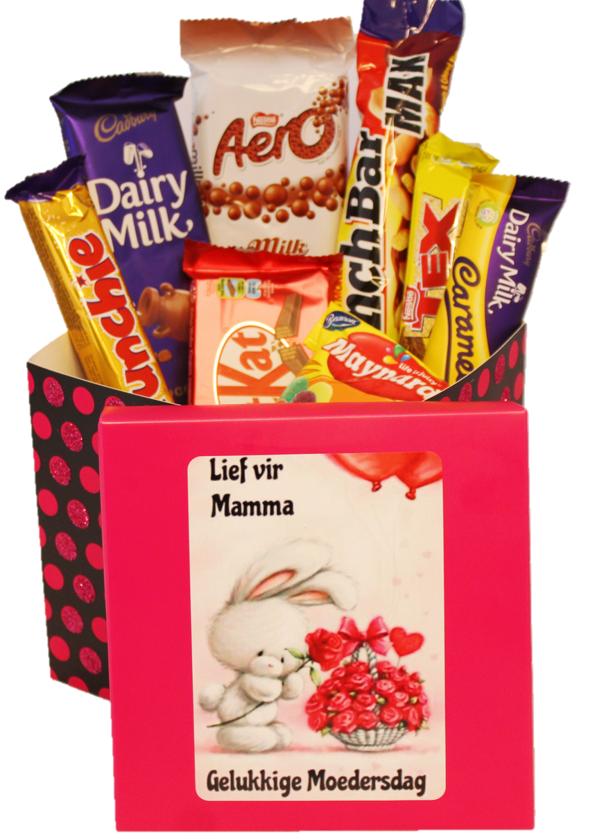 Chocolate Box with Afrikaans Mother's day message - Lief vir mamma ...