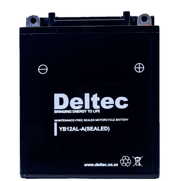 Motorcycle Battery - Deltec 12A/H:FB-YB12AL-A