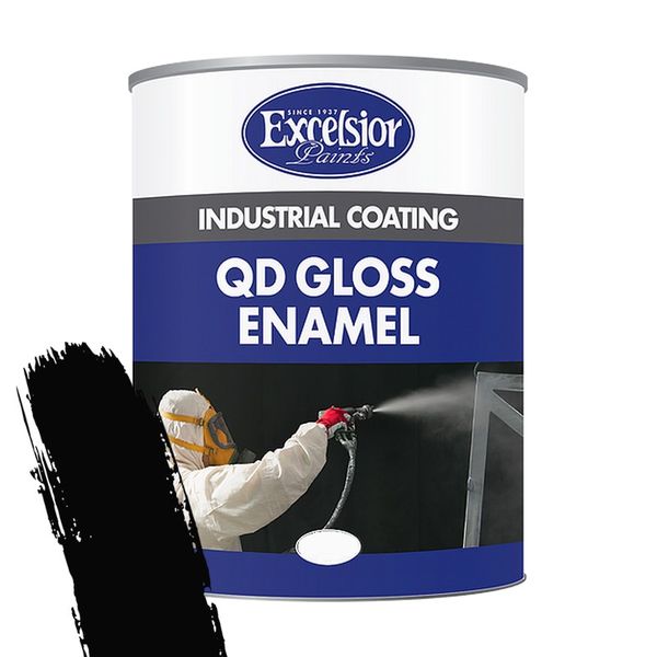 Excelsior Quick Drying Gloss Enamel Black 5L