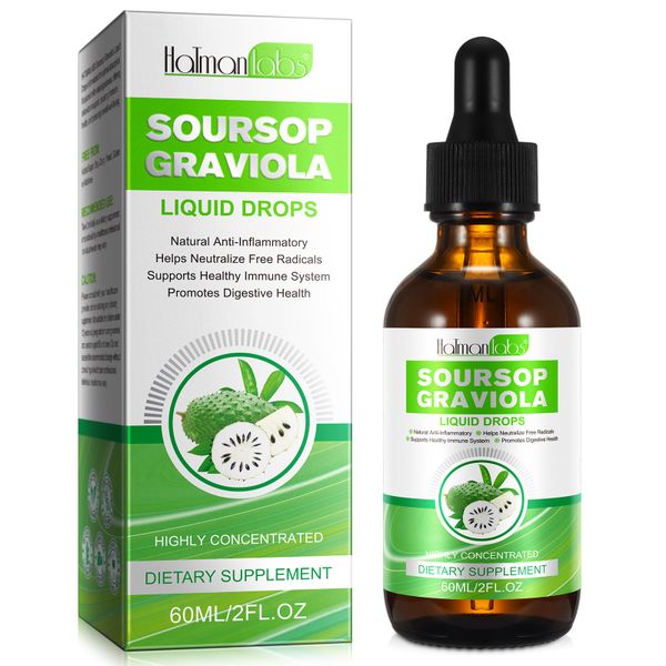 Hatmanlabs Soursop Graviola Liquid Drops, 60ml Extract