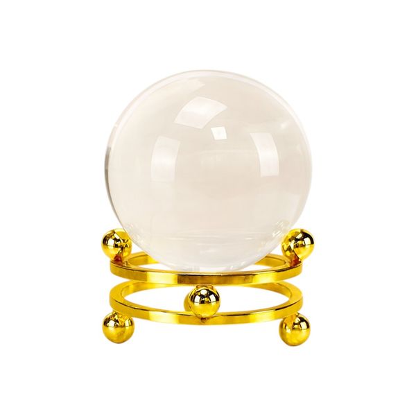 Mystic Crystal Ball With Golden Display Ring