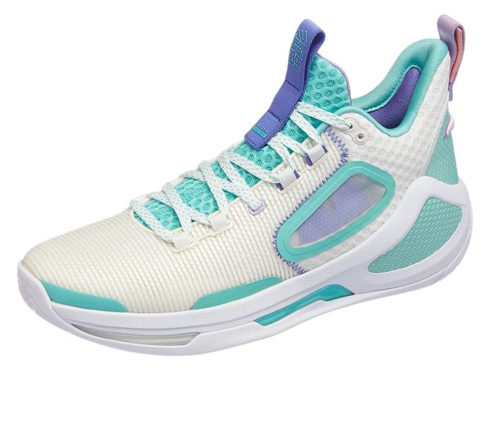 Anta Men's UFO Alien 3.0 Nitrogen Basketball Shoes - White/Powder Blue