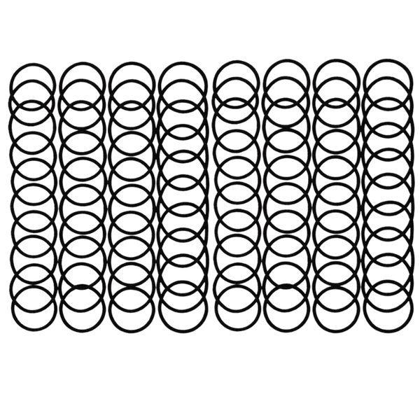 Elastic Hair Ties - Strong Hold, Everyday Use - Pack of 100 - Black