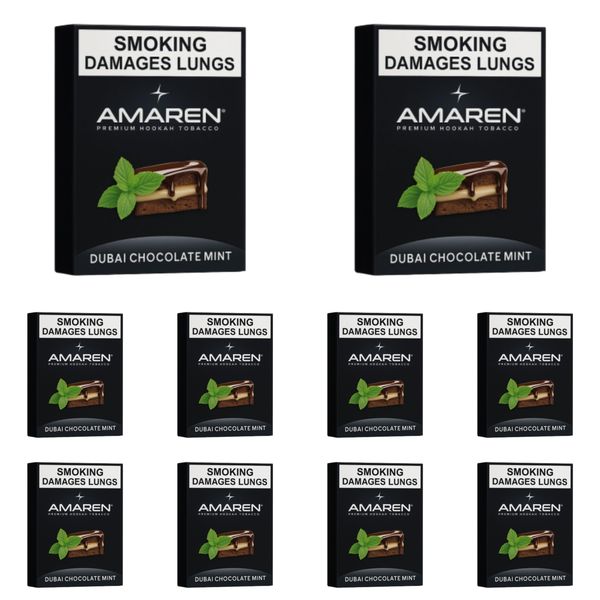Amaren Hookah Flavor Carton - Dubai Chocolate Mint (10 x 50g)