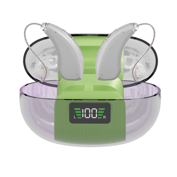 Clear Digital Charging Case BTE Personal Sound Amplifier 16 Channel