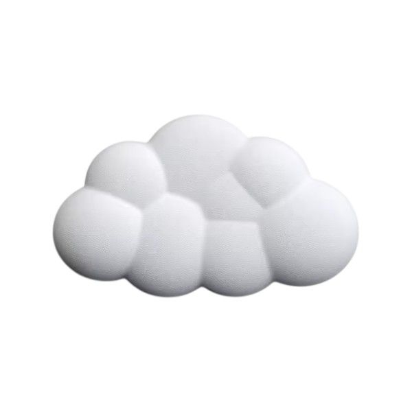 Cloud-Shaped Wrist Rest Mouse Pad - White