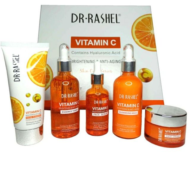 Dr. Rashel Vitamin C Cleanser, Cleansing Milk, Toner, Face Serum and Cream