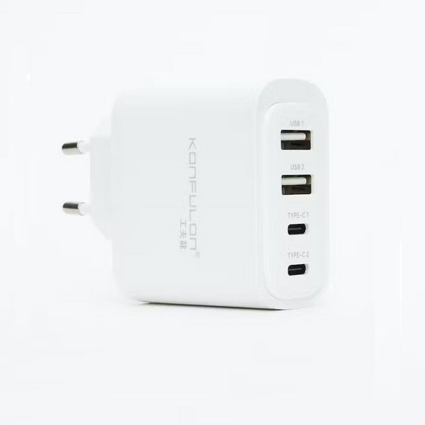 Konfulon 21W 2 USB 2 Type C Wall Charger