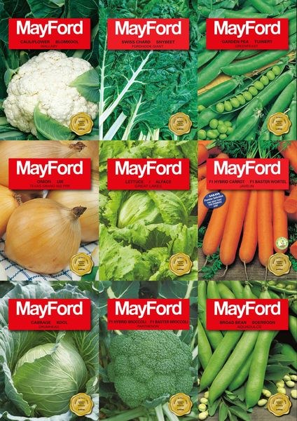 Mayford 9 Pack Vegateble Autumn / Winter Seeds