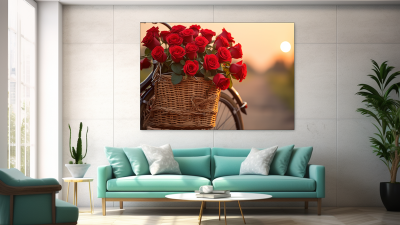 Canvas Wall Art - Romantic Ride Roses Abstract - JT0046