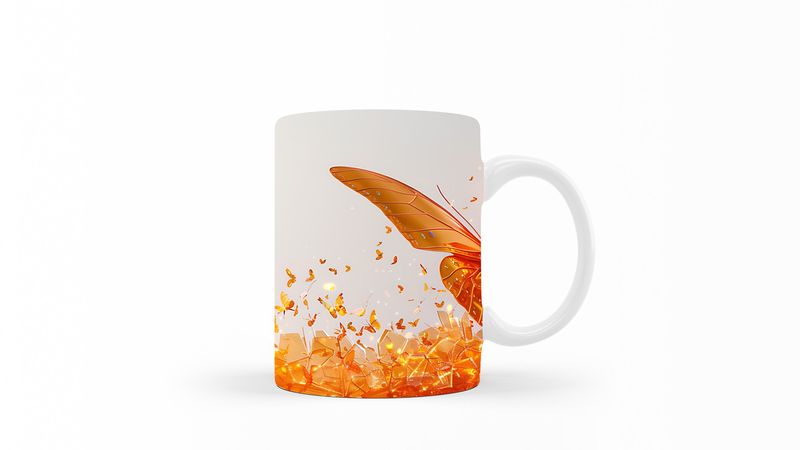 Designer Art Coffee Mug -004-Butterfly