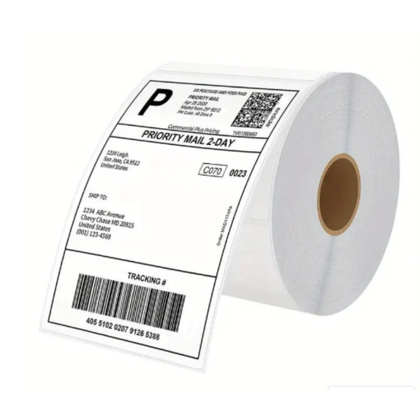 White Plain Thermal Waybill Labels 100mm x 150mm ( 500 labels per roll)