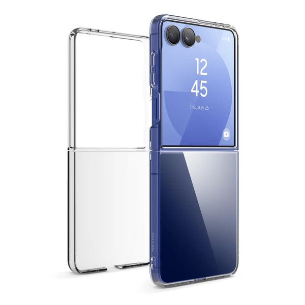 Crystal Clear Hard Shell Case compatible with Samsung Galaxy Z Flip 7