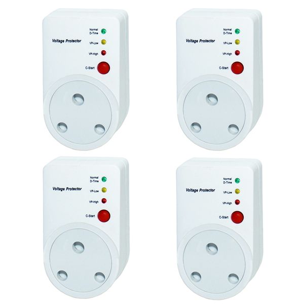 4Pcs 220V Surge Protector Plug for Fridge TV Home Appliance Office Travel