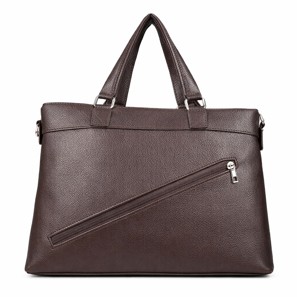 Elegant PU Leather Tote Handbag with Top Handles &amp; Shoulder Strap
