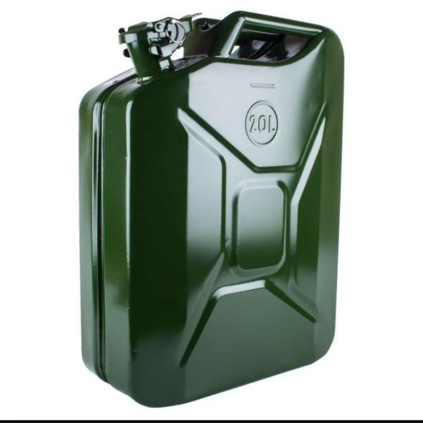 Green Petrol Metal Jerry Can - 20 Litre-Kaufmann