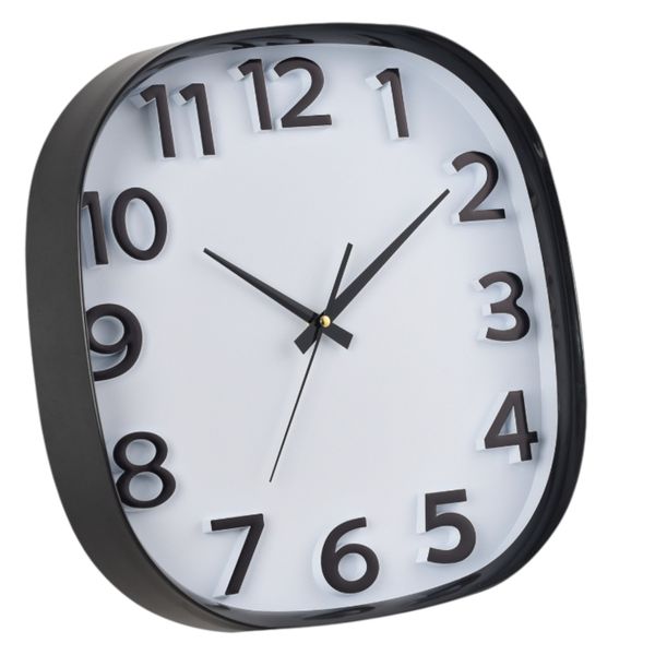 Grey and White Analogue Wall Clock - 38cm