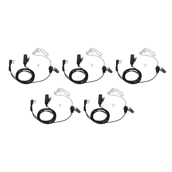 5 Pack Walkie Talkie Earpiece Compatible with Motorola 2.5mm T5428/T5628