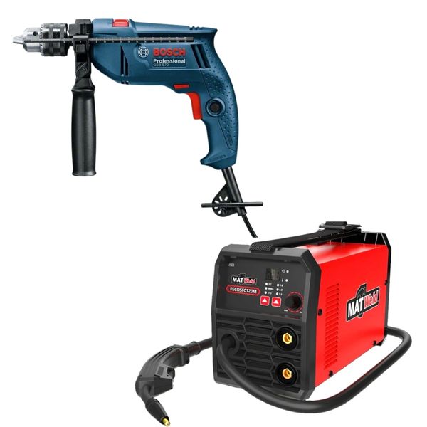 Matweld - Super MIG Inverter Welder (120Amp) &amp; Bosch - Impact Drill