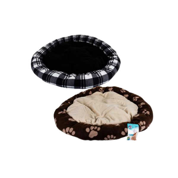 Pet Mall Bed- Round Fleece Bed Large