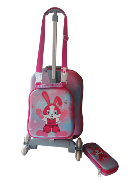 Trolley Travel Schoolbag For Girls - 3 Piece Set