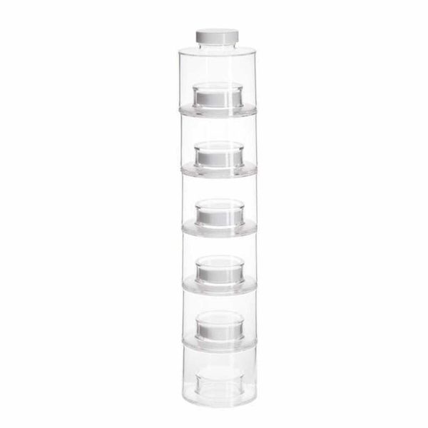 6 Piece Stackable Spice Jar Tower