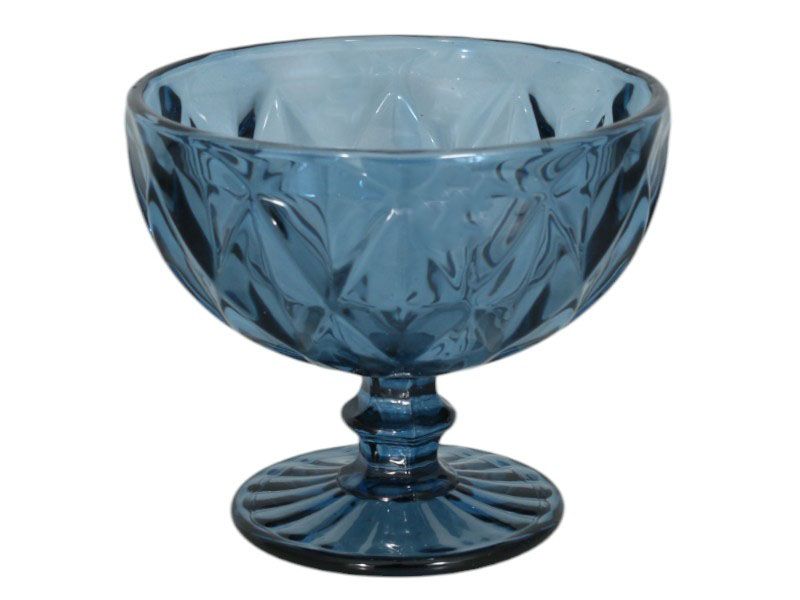 George &amp; Mason - Cyprus 4 Pack Blue Glass Dessert Bowls