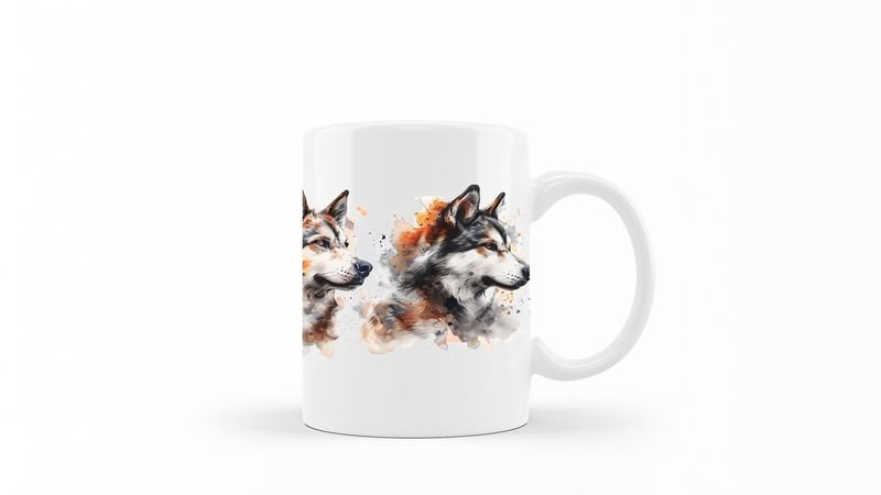 Norwegian-Elkhound Printed Coffee Mug