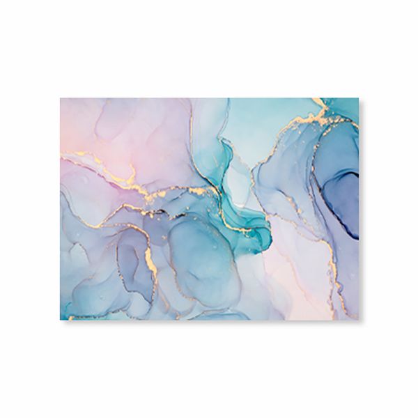 Canvas Wall Art - Blue/Pink/Gold - 119cm x 84cm