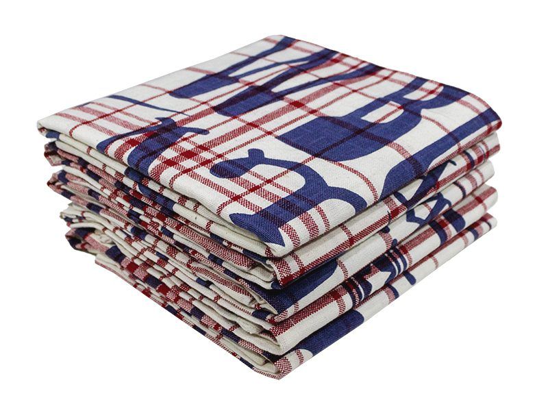 Multipurpose ,Easy clean, Absorbent Kitchen Towel (5Piece) - Design 2658