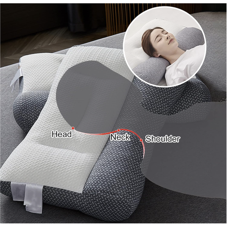 Contoured Memory Foam Pillow for Neck and Shoulder Pain Relief