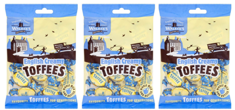 Walkers English Creamy Toffee 150g - 3 Pack