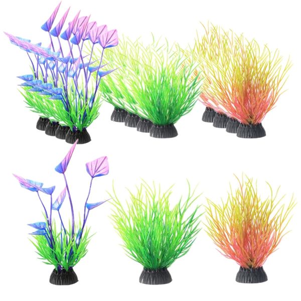 Pet Decor Aquarium Artificial Fish Tank Plant Seaweed 15pc (10cm) - Special